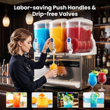 Costway 12 Gal Commercial Slushy Dispenser Triple 4 Gal Tanks Slushie Maker 26319503 New