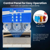 Costway 12 Gal Commercial Slushy Dispenser Triple 4 Gal Tanks Slushie Maker 26319503 New