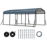 Costway 12' x 20' Heavy-Duty Galvanized Steel Carport Outdoor Garage Car Shelter 64969816 New