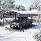 Costway 12' x 20' Heavy-Duty Galvanized Steel Carport Outdoor Garage Car Shelter 64969816 New