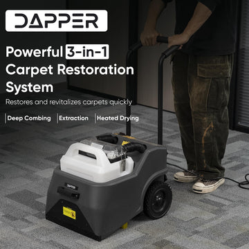 Dapper Supply Carpet Restoration Machine 3-in-1 Deep Combing Extraction 160°F Heated Drying New