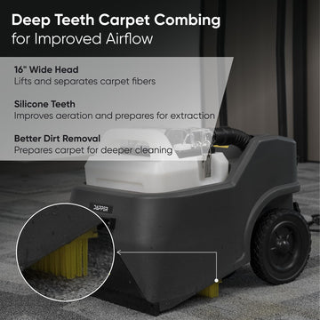 Dapper Supply Carpet Restoration Machine 3-in-1 Deep Combing Extraction 160°F Heated Drying New
