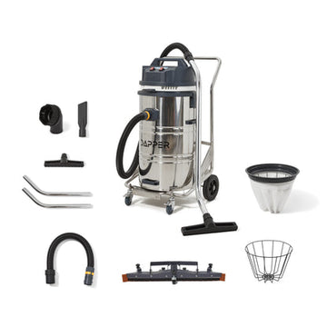 Dapper Supply Wet/Dry Vacuum Heavy Duty 21 Gal. 222 CFM 120V with Attachments New