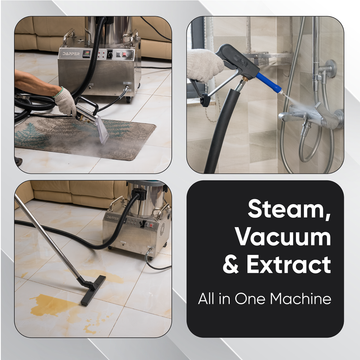 Dapper Supply Commercial Steam Cleaner with Wet/Dry Vacuum 2 Gal. Tank New