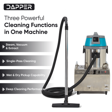 Dapper Supply Commercial Steam Cleaner with Wet/Dry Vacuum 2 Gal. Tank New