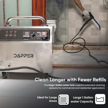 Dapper Supply Commercial Steam Cleaner with 1 Gal. Tank 230°F Max Temp New