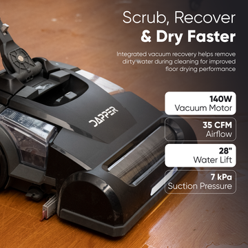 Dapper Supply Mini Floor Scrubber Battery Powered Dual Tank Foldable New