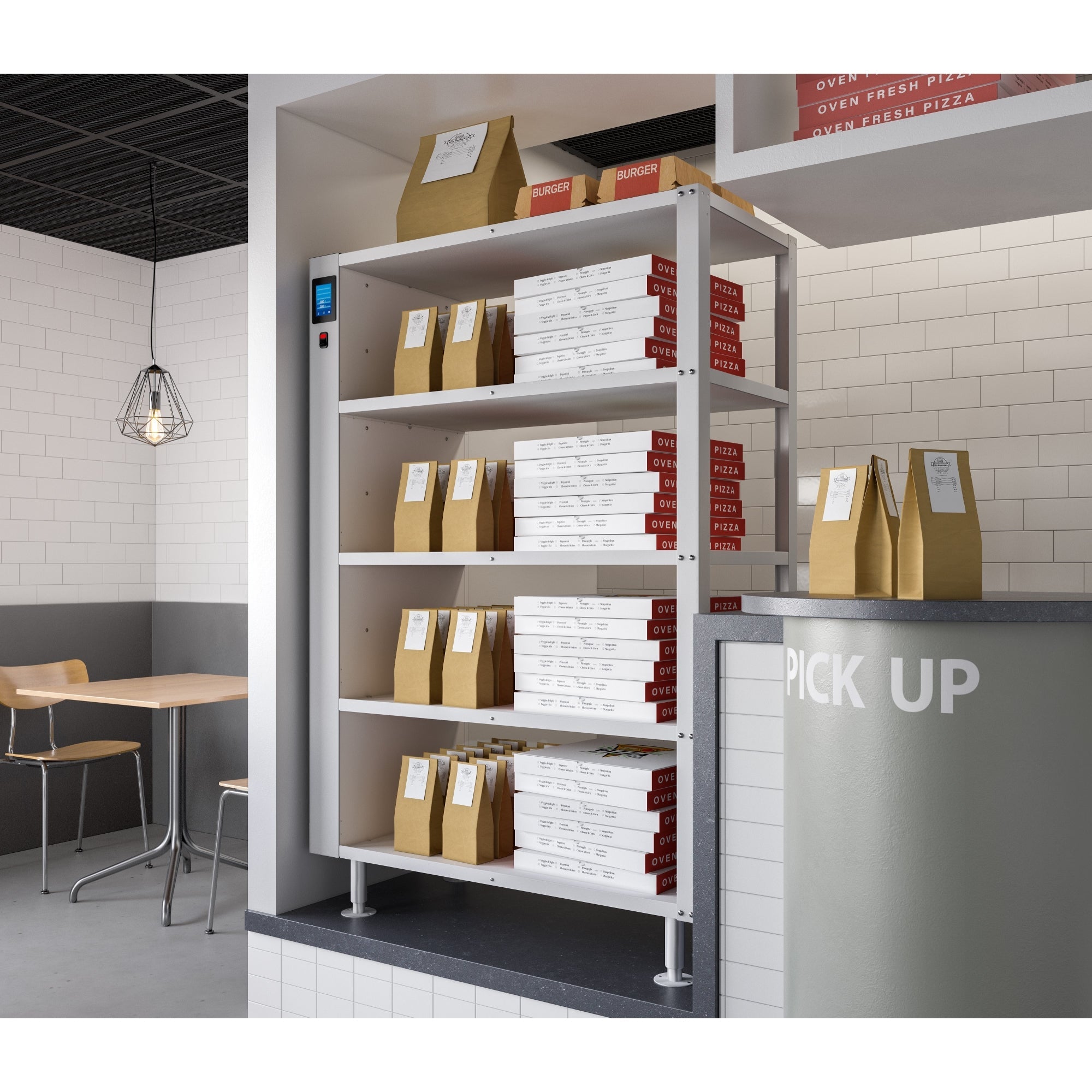 Five-Shelve Commercial Take Out Warmer Cabinet with Touch Screen in Stainless-Steel, UL and NSF Listed
