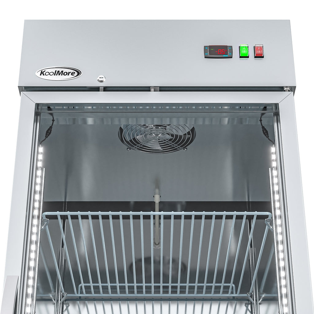29 in. One Glass Door Reach-In Freezer 23 cu ft.