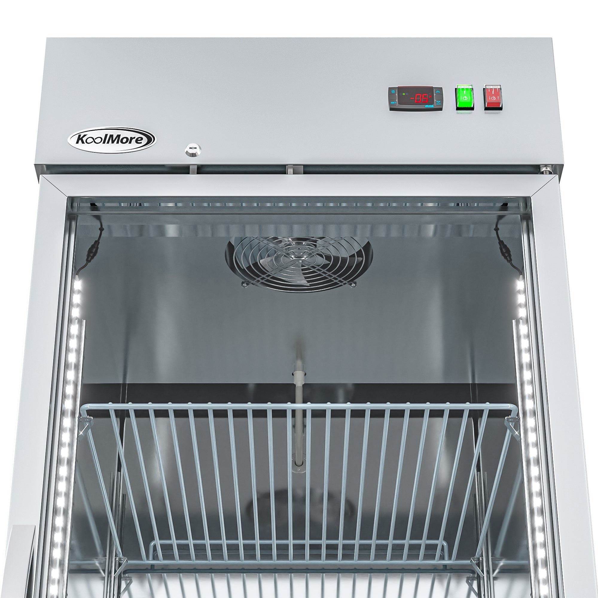 29 in. One Glass Door Reach-In Freezer 23 cu ft.