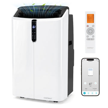 Costway 14000 BTU Smart Portable Air Conditioner APP Voice Control 750 Sq.Ft 33529430 New