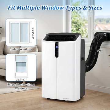 Costway 14000 BTU Smart Portable Air Conditioner APP Voice Control 750 Sq.Ft 33529430 New