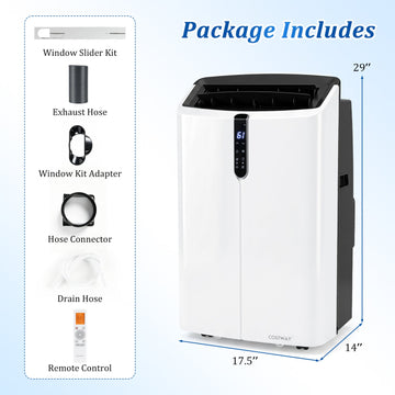 Costway 14000 BTU Smart Portable Air Conditioner APP Voice Control 750 Sq.Ft 33529430 New