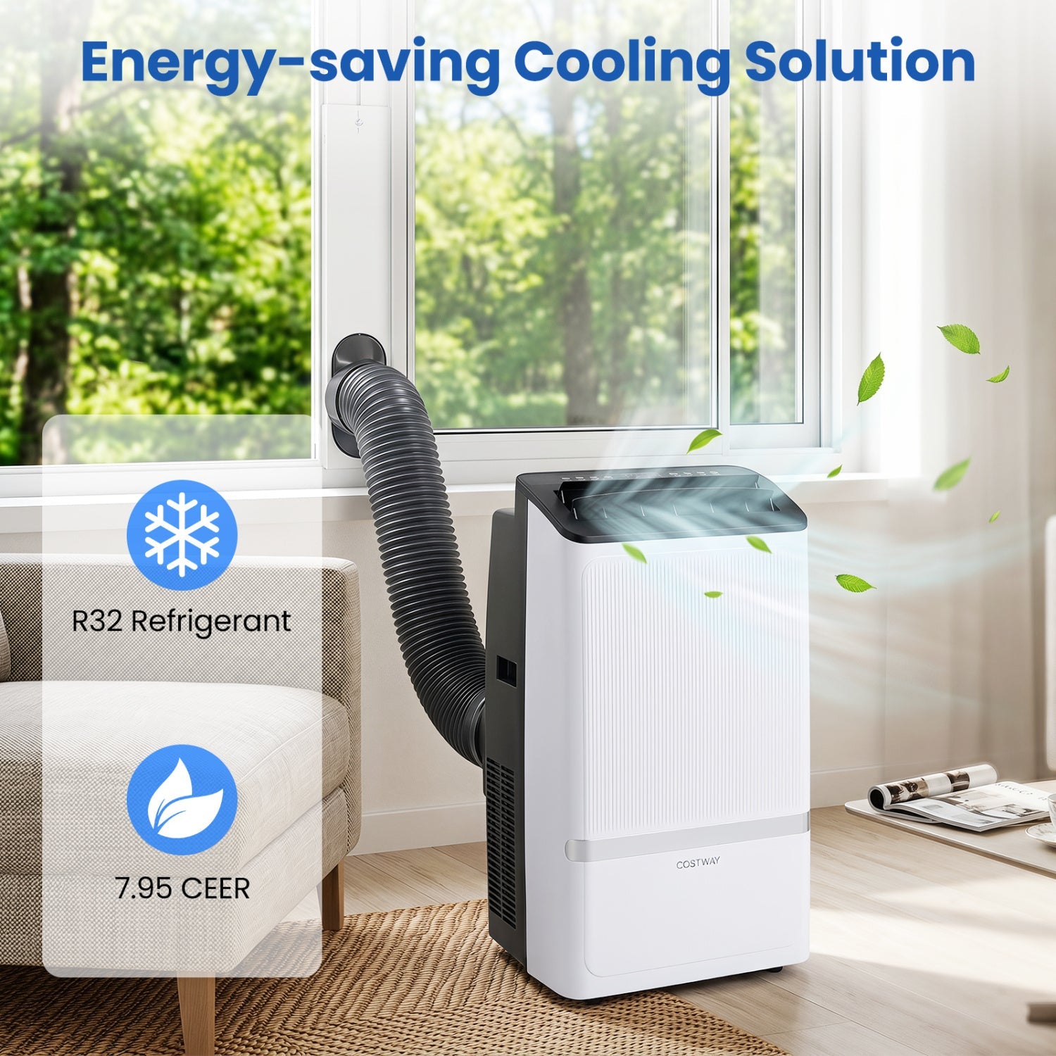 Costway 14000 BTU WiFi Portable Air Conditioner Dehumidifier 24H Timer 48639297 New