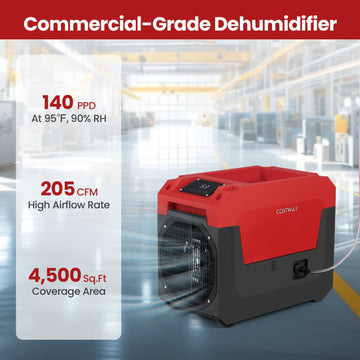Costway 140 Pint Commercial Dehumidifier with Pump Drain Hose 14414787 New