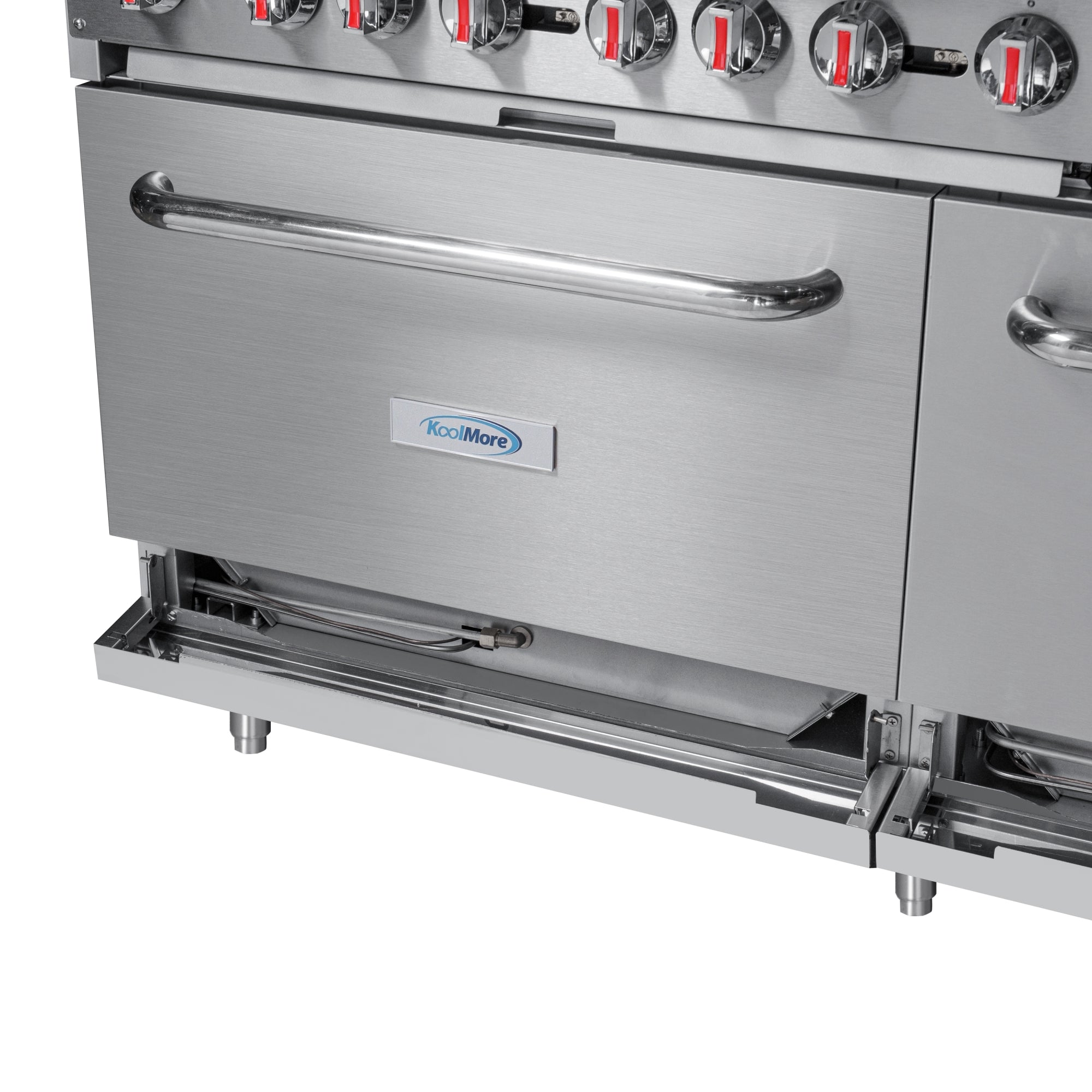 60 in. 6 Burner Commercial Natural Gas Range with 24 in. Griddle in Stainless-Steel