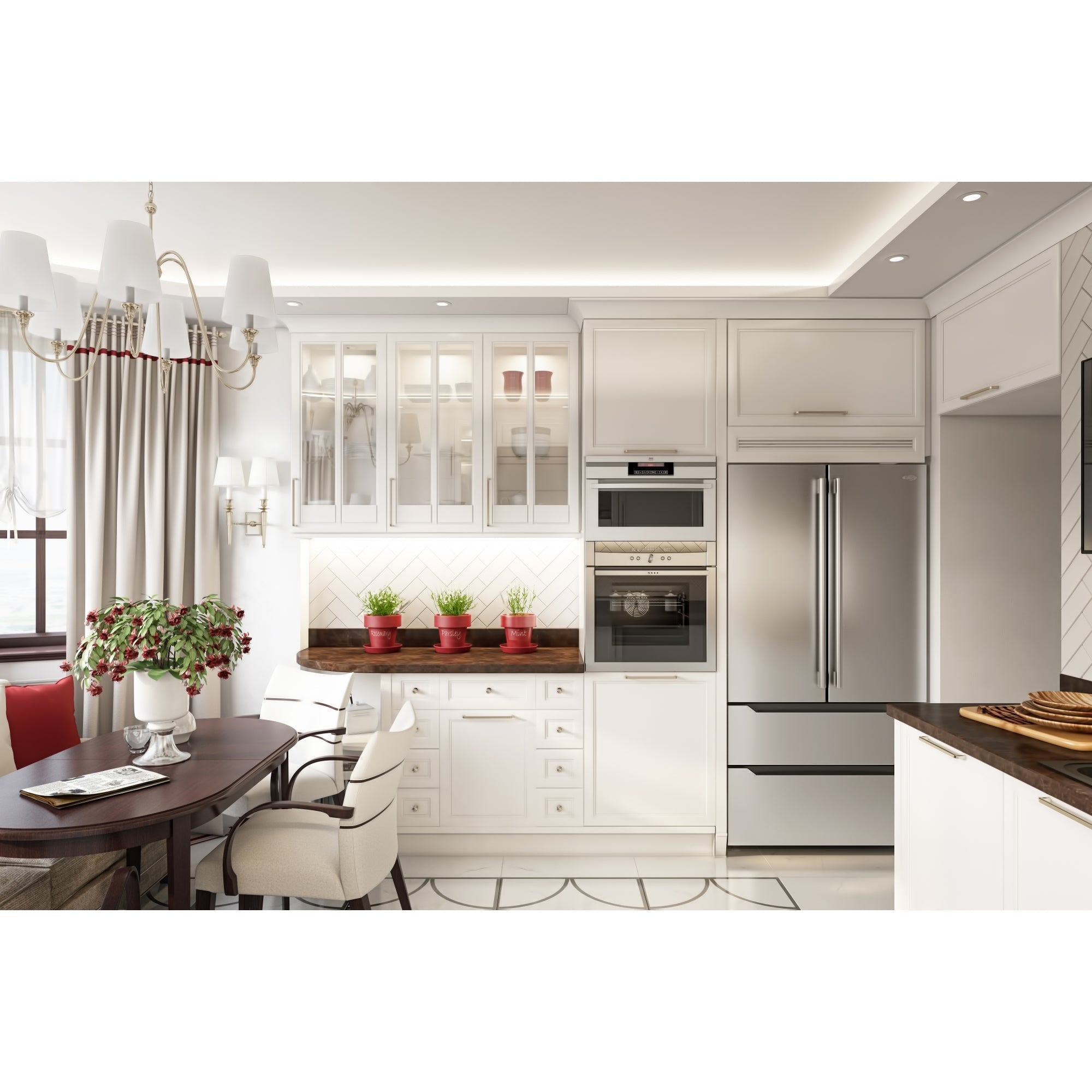 22.5 Cu. ft. French Door Refrigerator, Deep Freezer, 4 Door Stainless-Steel Fridge