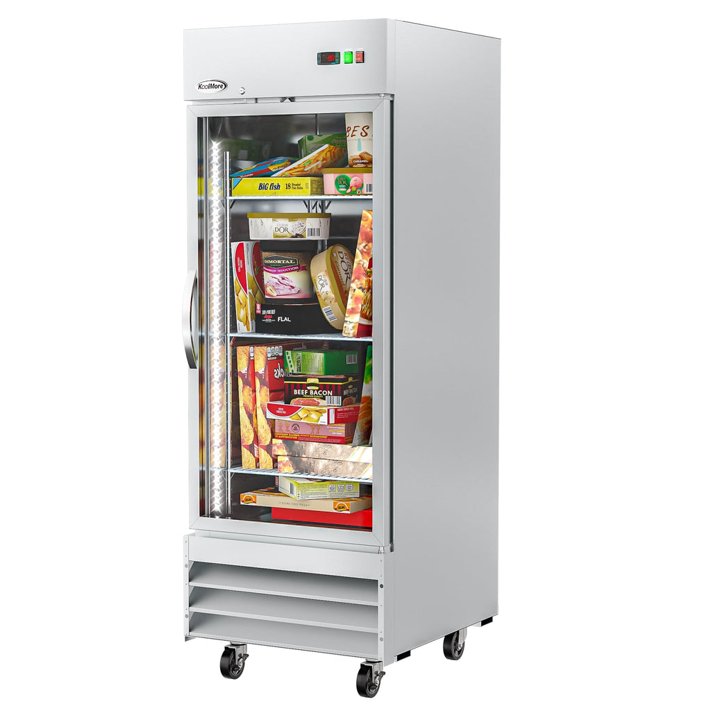 29 in. One Glass Door Reach-In Freezer 23 cu ft.