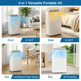Costway 15000 BTU Inverter Smart WiFi Portable Air Conditioner Heater 79502212 New