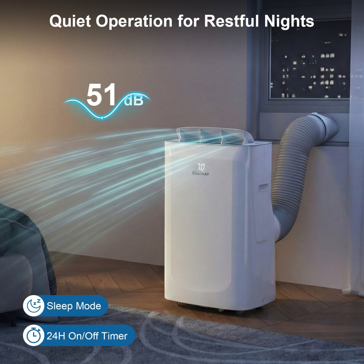 Costway 15000 BTU Inverter Smart WiFi Portable Air Conditioner Heater 79502212 New