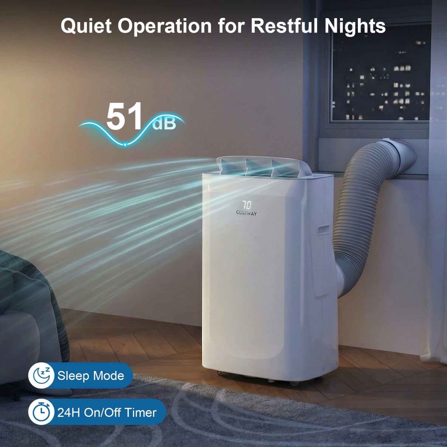 Costway 15000 BTU Inverter Smart WiFi Portable Air Conditioner Heater 79502212 New