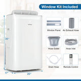 Costway 15000 BTU Inverter Smart WiFi Portable Air Conditioner Heater 79502212 New