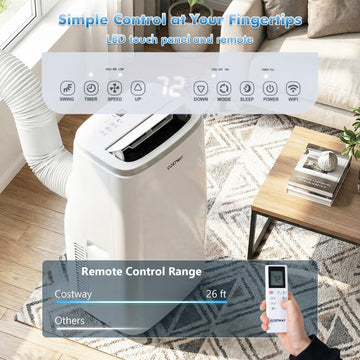 Costway 15000 BTU Portable Air Conditioner APP Control Fan 64668244 New