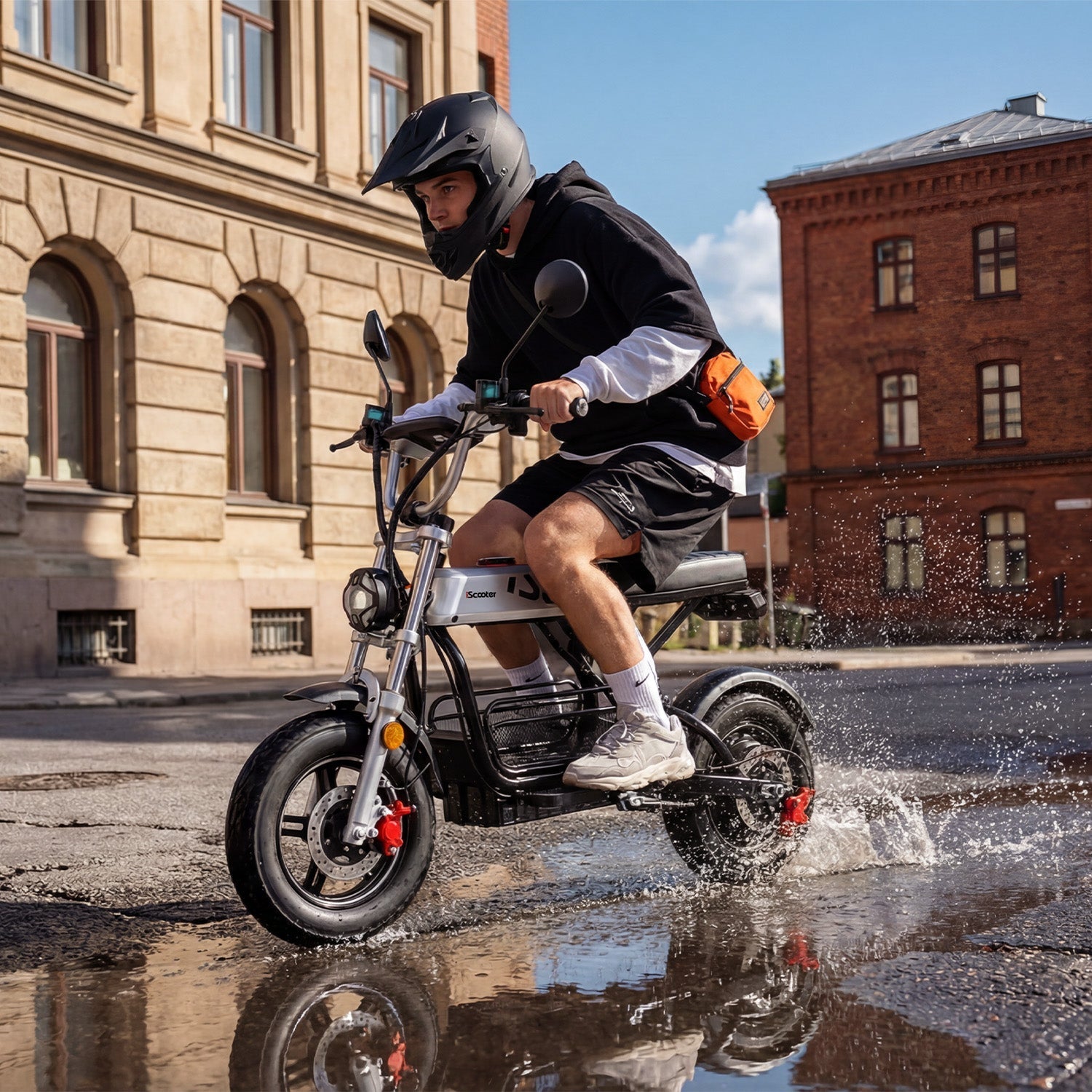 iScooter DX5 Pro Electric Scooter with Seat 2000W 52V 20Ah 62 Miles 38 MPH New