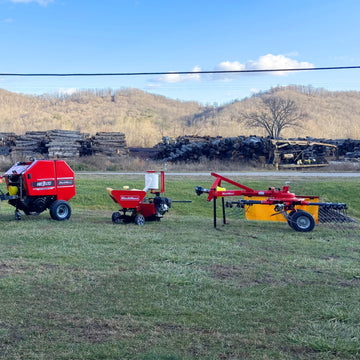 MechMaxx HB3120, HW20, HT100 Hay Equipment Bundles Hay Baler Hay Wrapper Hay Rake Tedder Bundle New