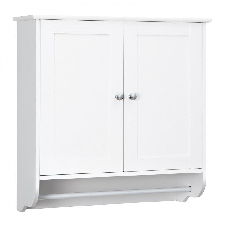 Costway Laundry Room Bundle Wooden Cabinet Wall-Mounted Storage Clothes Dryer Basket 13178792 New