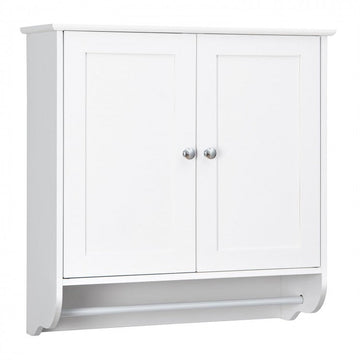 Costway Laundry Room Bundle Wooden Cabinet Wall-Mounted Storage Clothes Dryer Basket 13178792 New