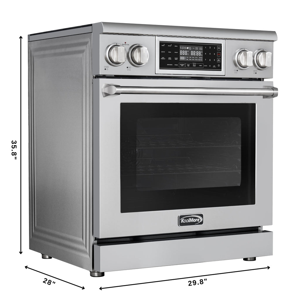 30 in. Electric Professional Range with Tilt Panel and Digital controls, Self-Cleaning, 16300W of Power, 240V in Stainless-Steel