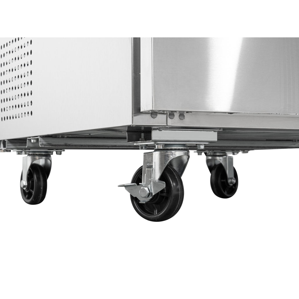 27 in. One-Door Commercial Undercounter Freezer in Stainless Steel with Casters, ETL Listed