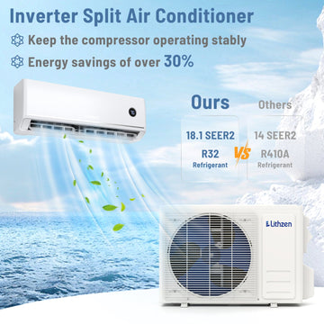 Costway 18000 BTU 18.1 SEER2 208/230V Mini Split Air Conditioner Alexa 86238469 New