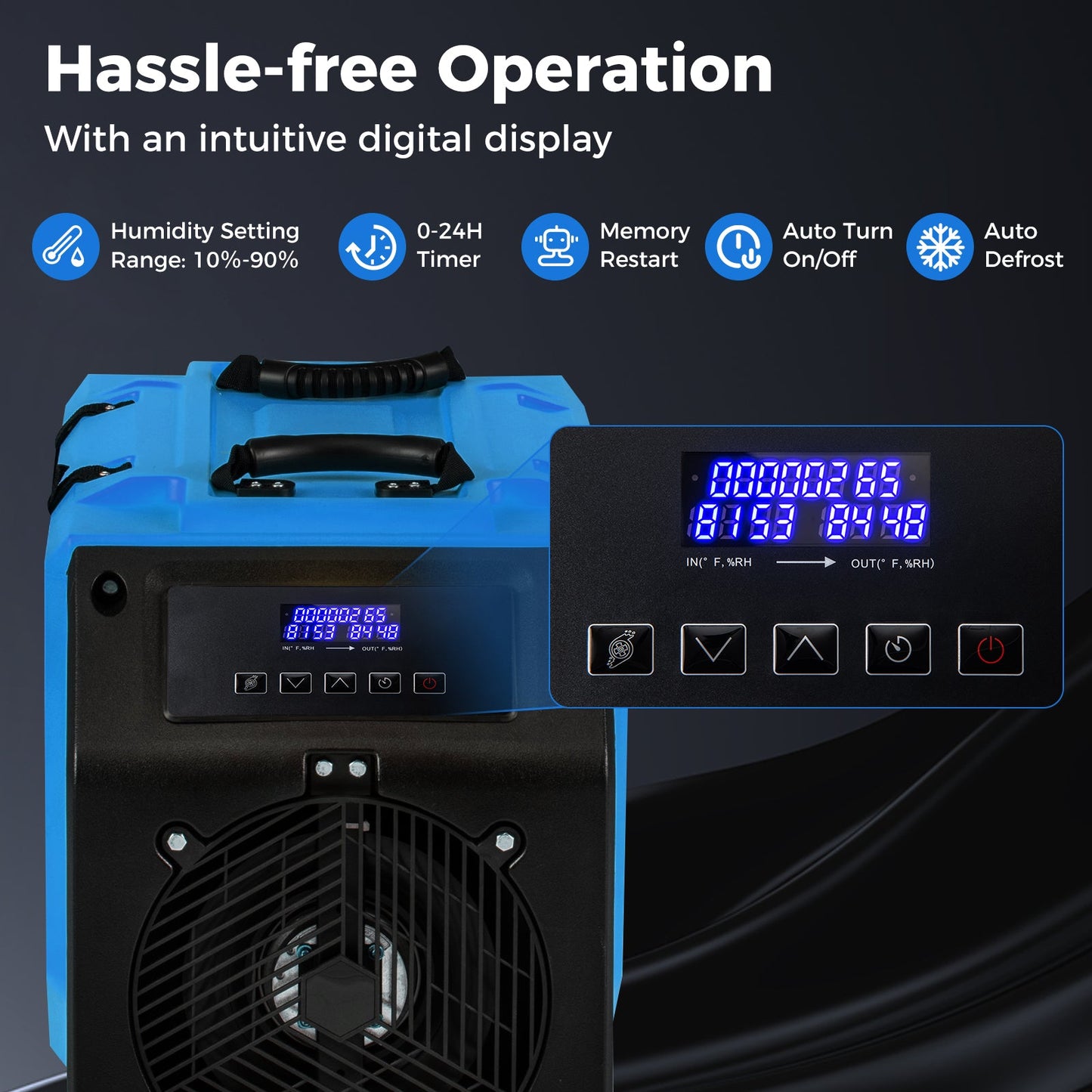Costway 190 PPD Commercial Dehumidifier w/ Pump 2 Wheels 37891426 New