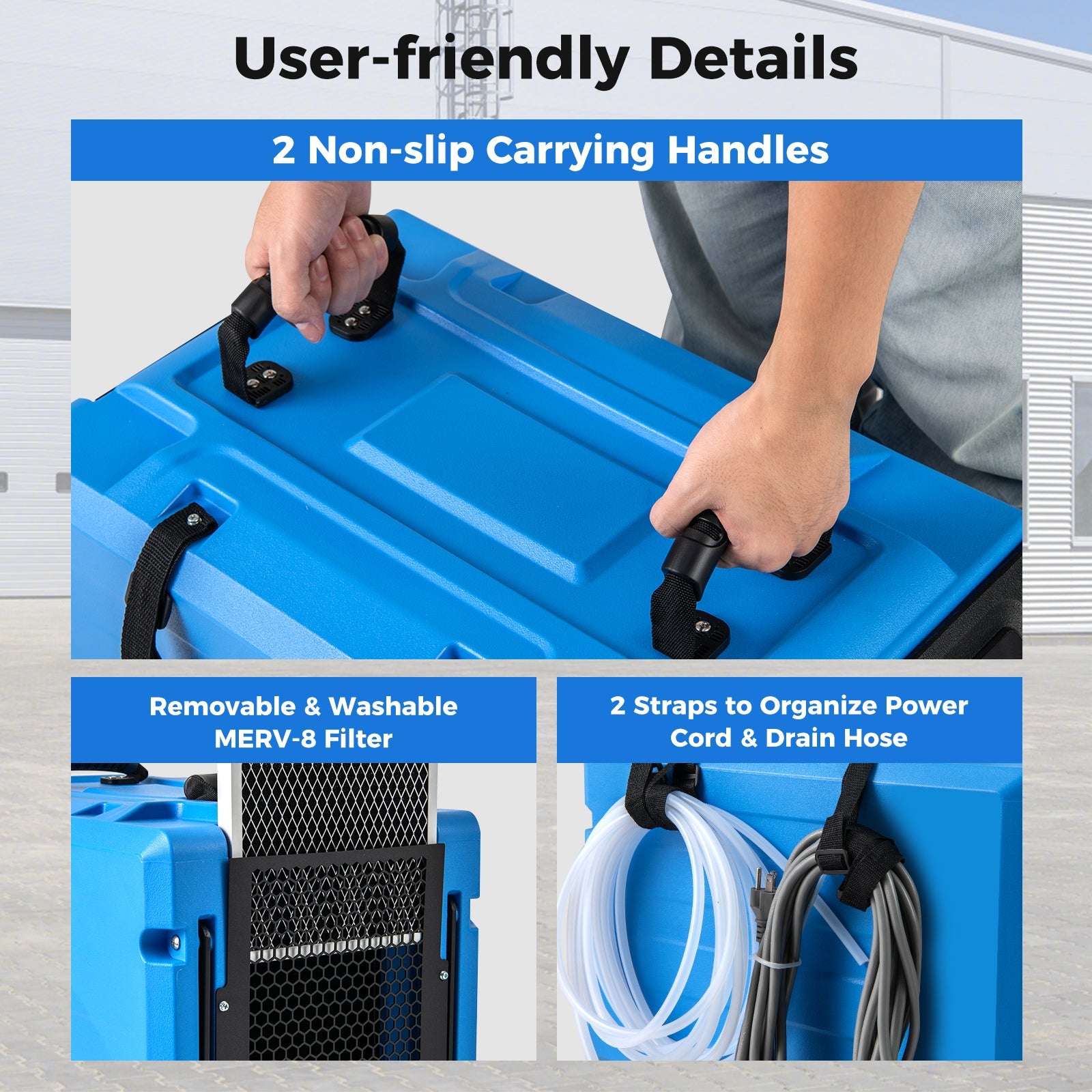 Costway 190 PPD Commercial Dehumidifier w/ Pump 2 Wheels 37891426 New