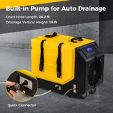 Costway 190 PPD Commercial Dehumidifier w/ Pump 2 Wheels 37891426 New