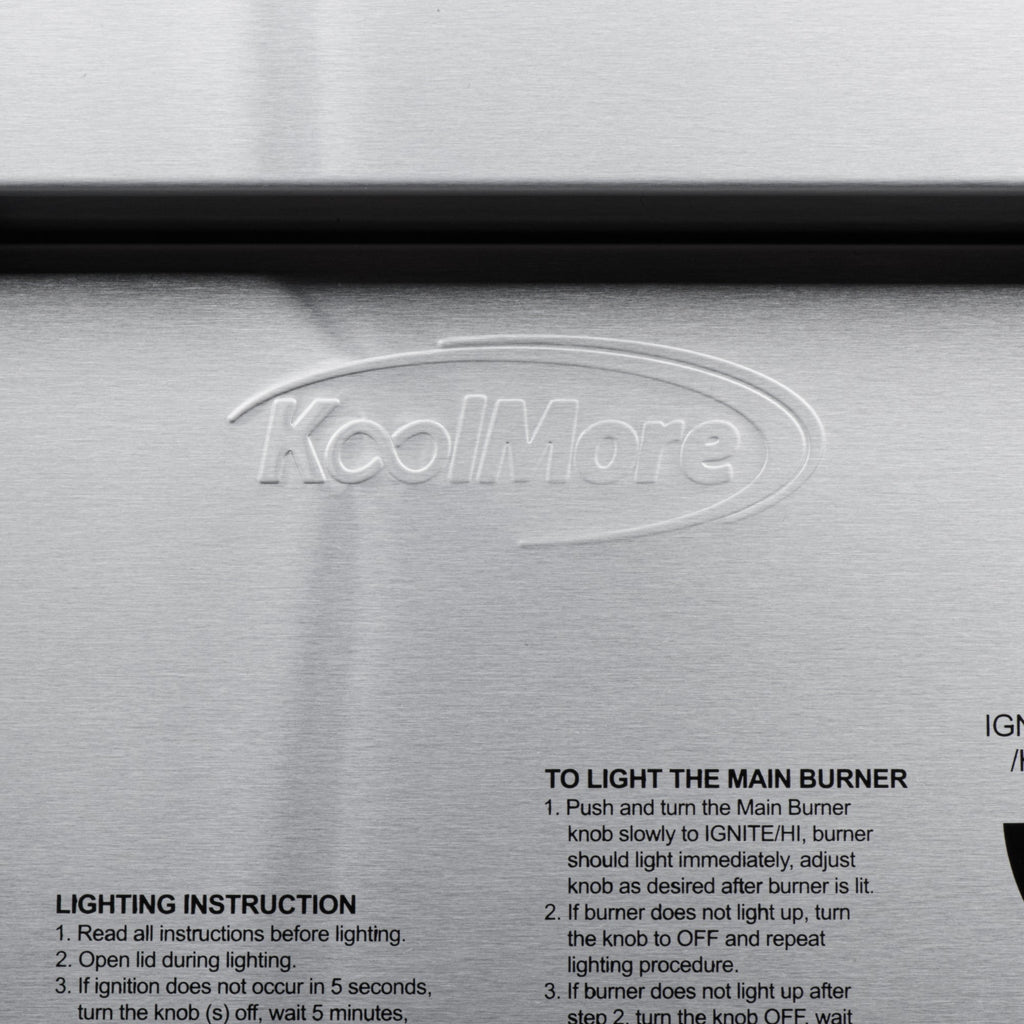 32 in. Outdoor Kitchen Liquid Propane Side Burner with Bottom Cabinet in Stainless-Steel (KM-OKS-SBC)