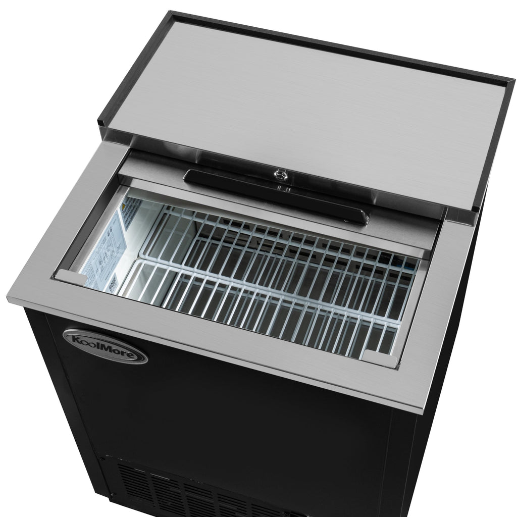 25 in. Commercial Glass Froster in Black Steel, ETL Listed, 5 cu. ft.