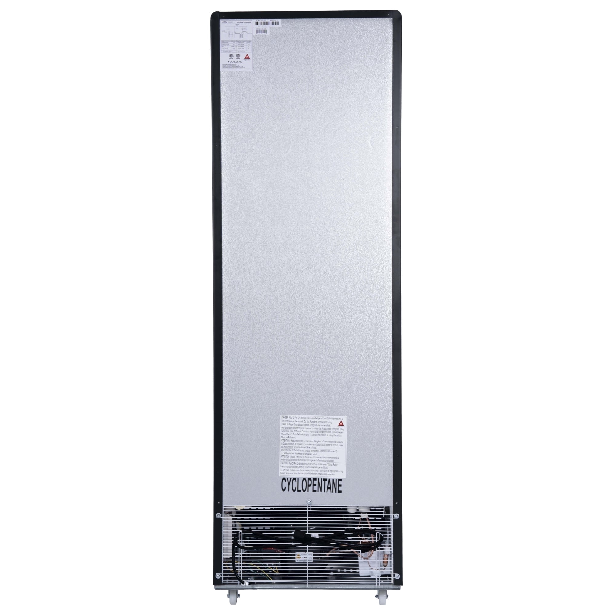 23 in. One Glass Door Commercial Display Merchandiser Refrigerator Cooler in Black, ETL Listed, 10 cu. ft.