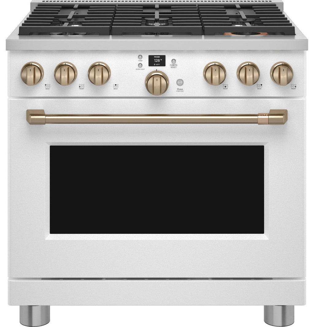 CAFÉ™ 36" Smart Dual-Fuel Commercial-Style Range with 6 Burners (Natural Gas)