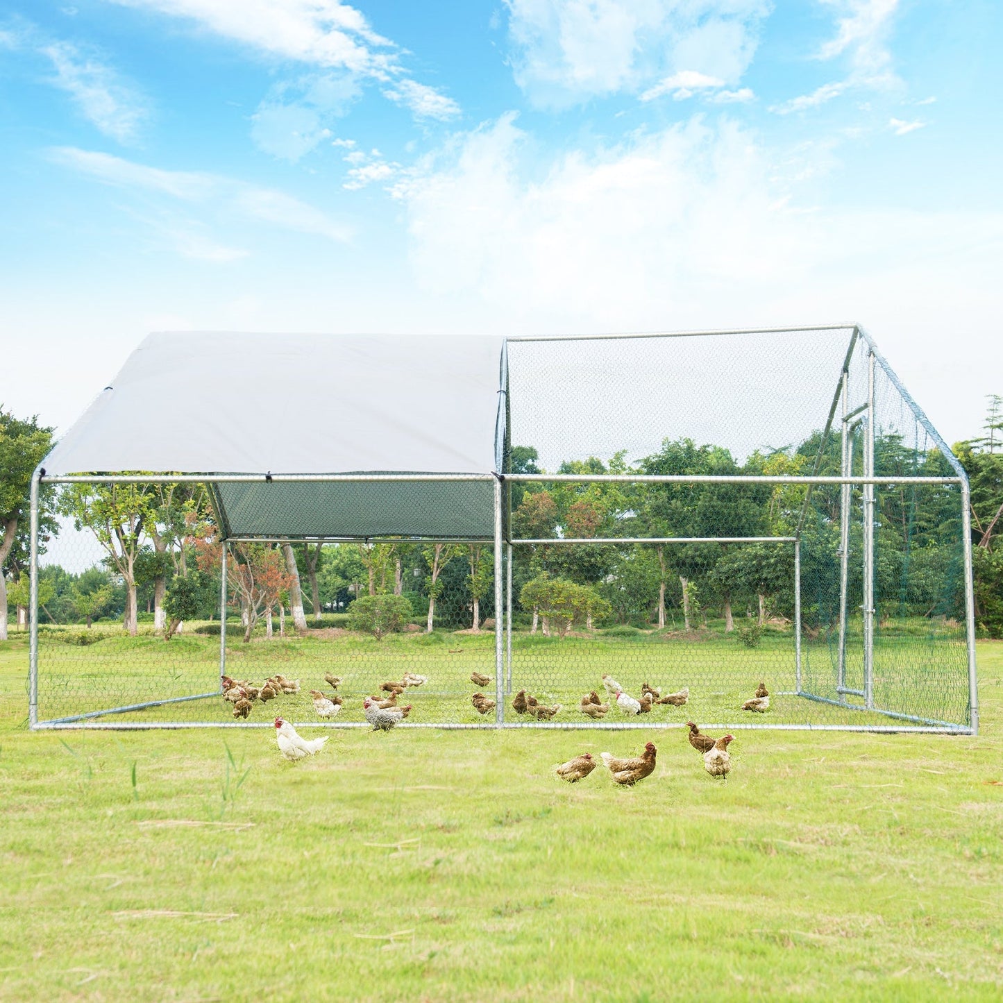 Costway 13' x 13' Walk-in Chicken Coop Waterproof Cover Outdoor Backyard Farm 61592834 New