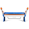 120-inch Manual Sheet Metal Brake - 14 Gauge Bending Capacity, Adjustable Fingers, Heavy-Duty Steel Construction, Precision Bending for Box and Pan PB12014