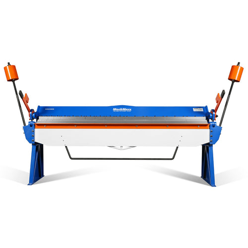 120-inch Manual Sheet Metal Brake - 14 Gauge Bending Capacity, Adjustable Fingers, Heavy-Duty Steel Construction, Precision Bending for Box and Pan PB12014
