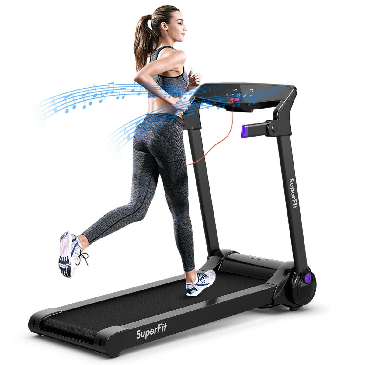 Costway 3HP Folding Electric Treadmill Bluetooth Speaker 58697023 New