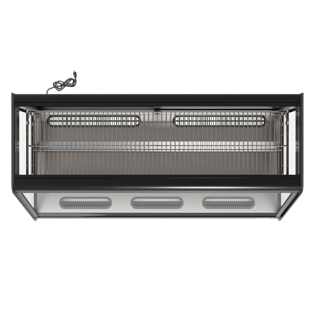 48 in. Countertop Bakery Display Refrigerator in Black, 7 cu. ft.