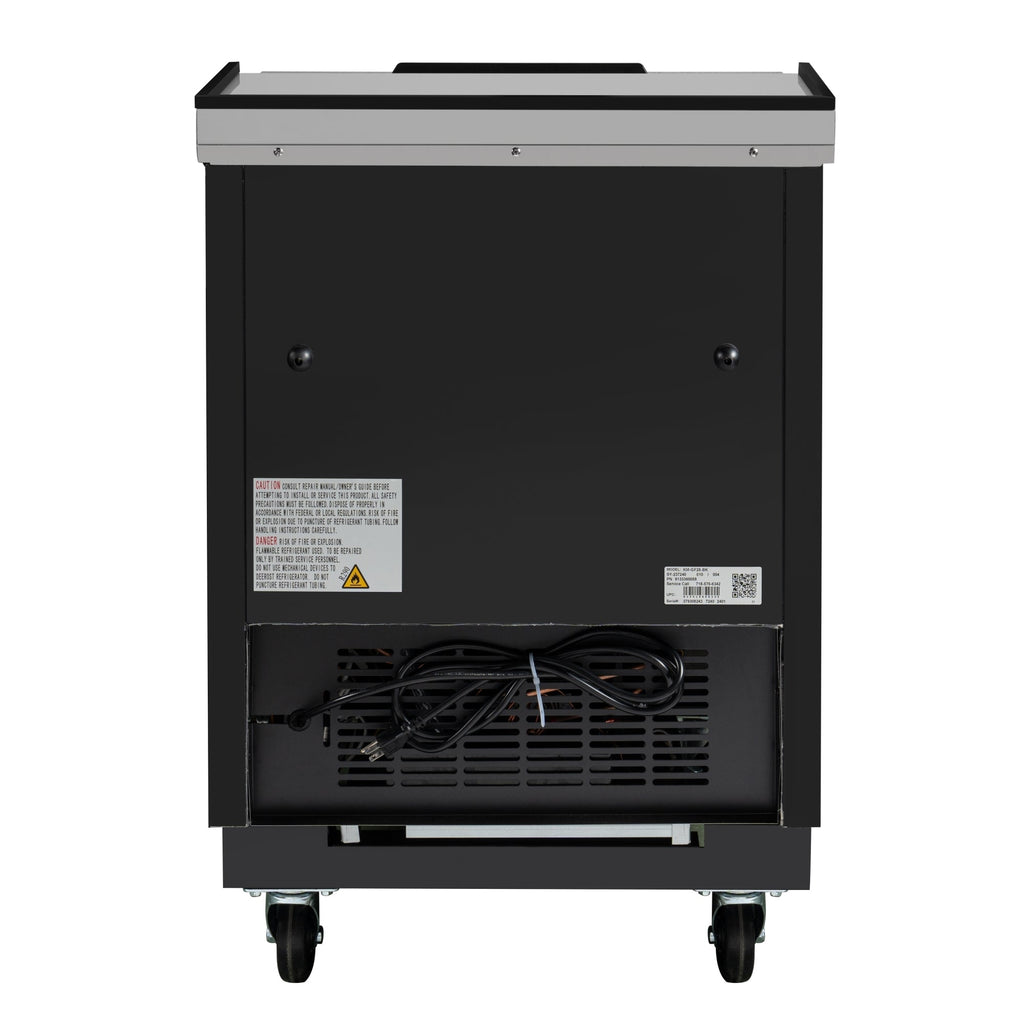 25 in. Commercial Glass Froster in Black Steel, ETL Listed, 5 cu. ft.