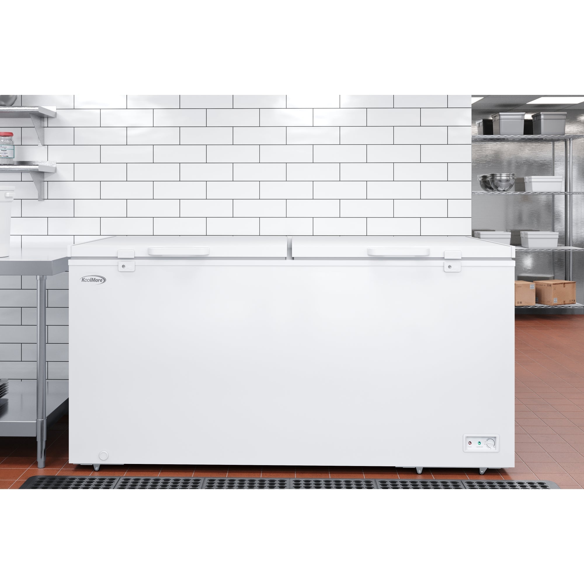 79 in. Commercial Chest Freezer, 30 Cu. Ft. in White, ETL Listed