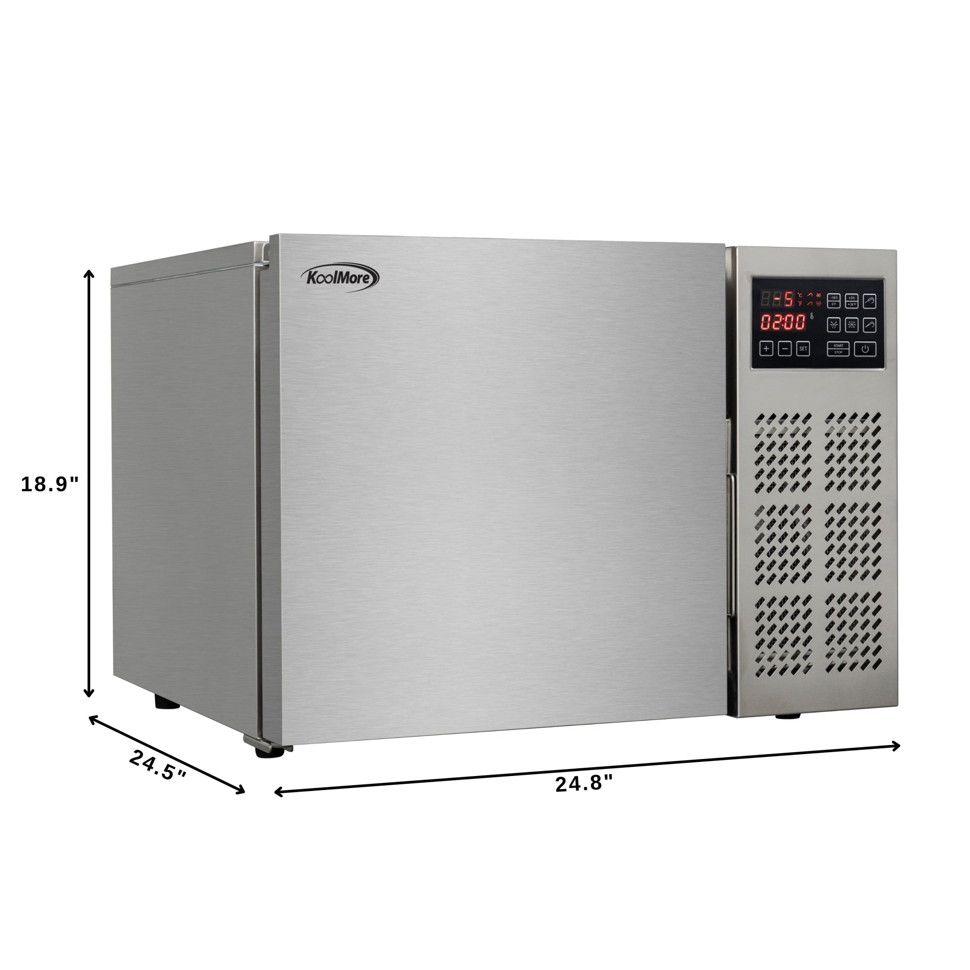 25 in. 3-Pan Commercial Countertop Blast Chiller 15 lbs Rapid Chill / 8.8 lbs Rapid Freeze with ETL for Safety and Sanitation in Stainless-Steel