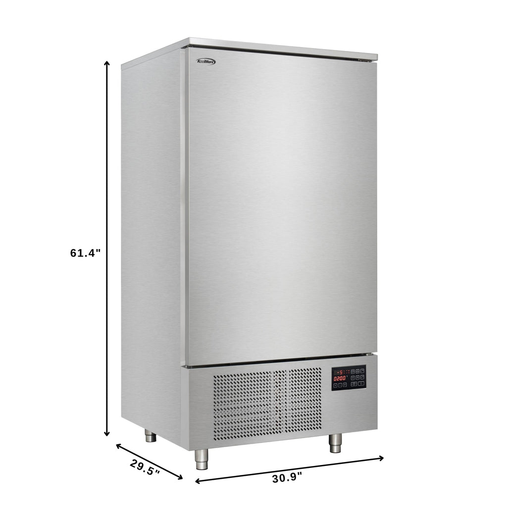 31 in. 10 Full-Size Pan Commercial Reach-In Blast Chiller, 88 lbs Rapid Chill / 77 lbs. Rapid Freeze in Stainless-Steel